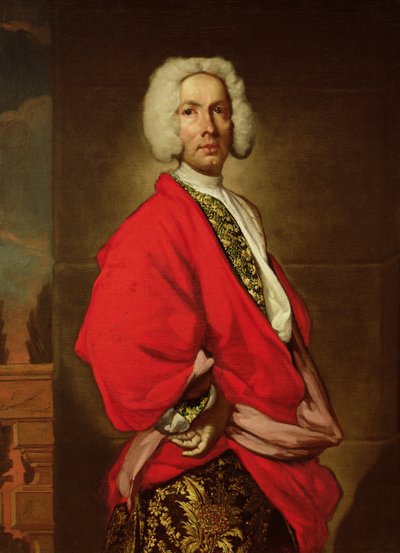 Portrait of a man, formerly identified as Count Galeatius Secco Suardo by Giuseppe Ghislandi